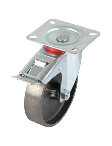 191125 CASTER WHEEL SWIVEL WITH BRAKE 5" H.D.