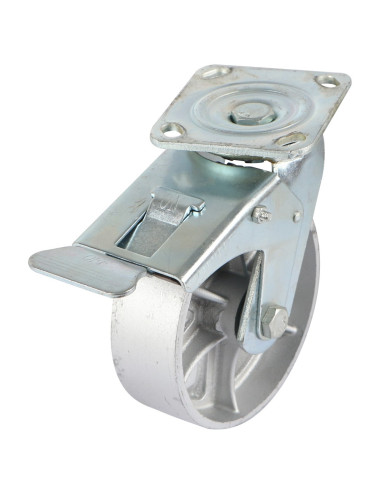 عجلات حديد متحرك مع بريك أمامي'6.5'  CHN-103160TL