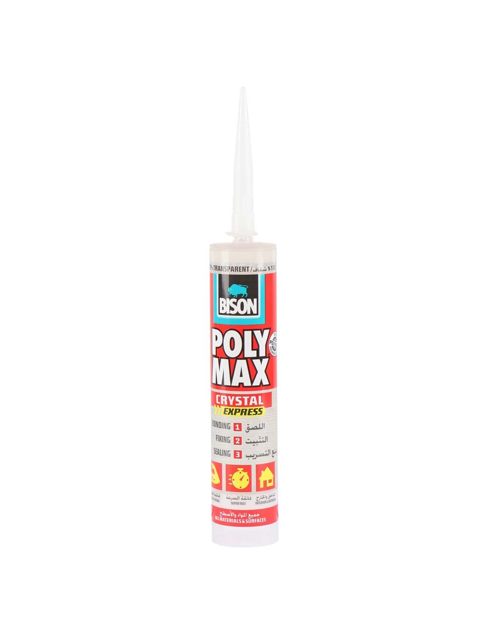 سيليكون شفاف كرستال BISON POLY MAX 300G