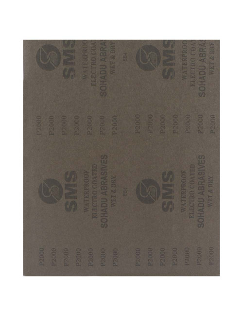 ABRASIVE PAPER WATER PROOF 9" X 11" 2000 GRIT