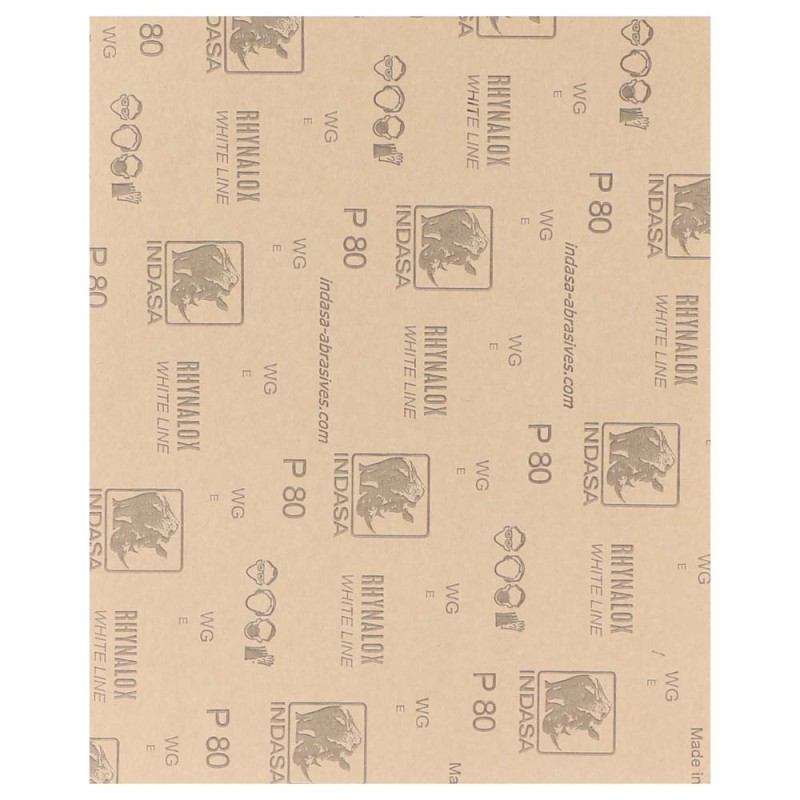 INDASA ABRASIVE PAPER FOR WOOD WHITE NO.80