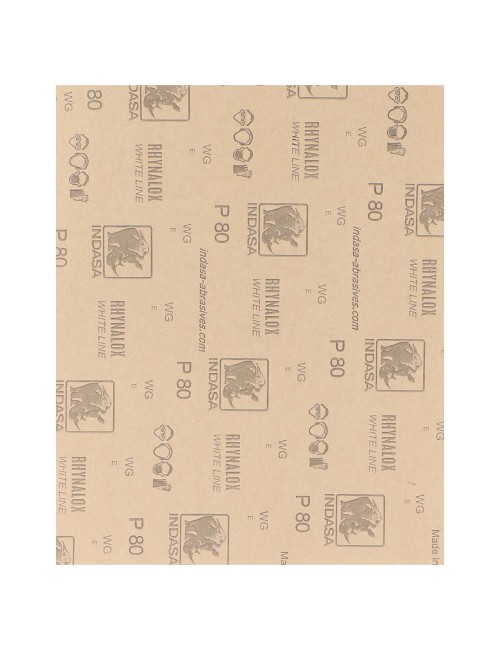 INDASA ABRASIVE PAPER FOR WOOD WHITE NO.80
