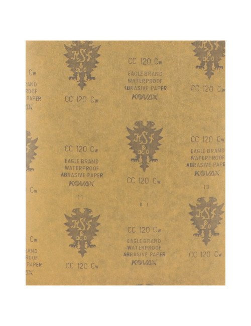 ABRASIVE PAPER WATER PROOF 9" x 11" 120 GRIT