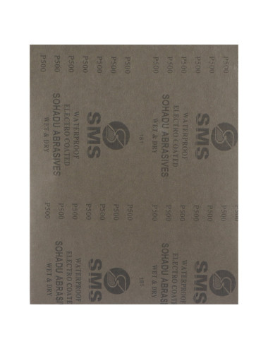 ABRASIVE PAPER WATER PROOF 9" X 11" 500 GRIT