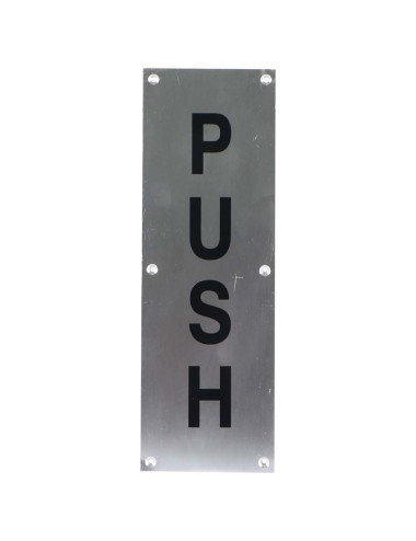 PUSH لوح المونيوم ادفع 10سم × 30سم