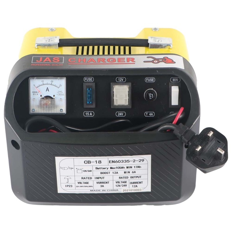 CB-18 JAS BATTERY CHARGER FRONT PLASTIC COVER 15 AMP