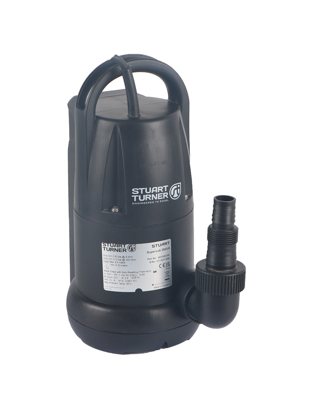 SUPERSUB 250VA SUBMERSIBLE PUMP 0.8 HP