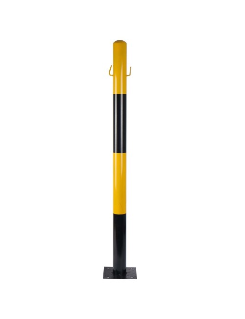 STEEL TRAFIC POST WITH BASE 2"x 1 MTR