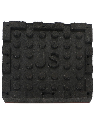 PLAYGROUND RUBBER MAT INTERLOCK 50 x 50 x 40 CM RED