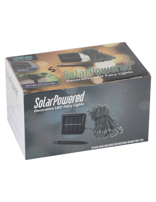 YN-10-100L SOLAR POWERED DECORATIVE 100 LED FAIRY LIGHTS