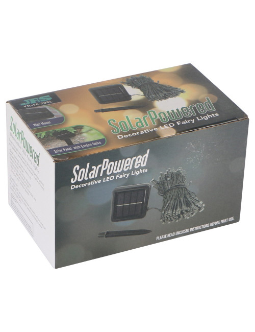 YN-10-200L SOLAR POWERED DECORATIVE 200 LED FAIRY LIGHTS