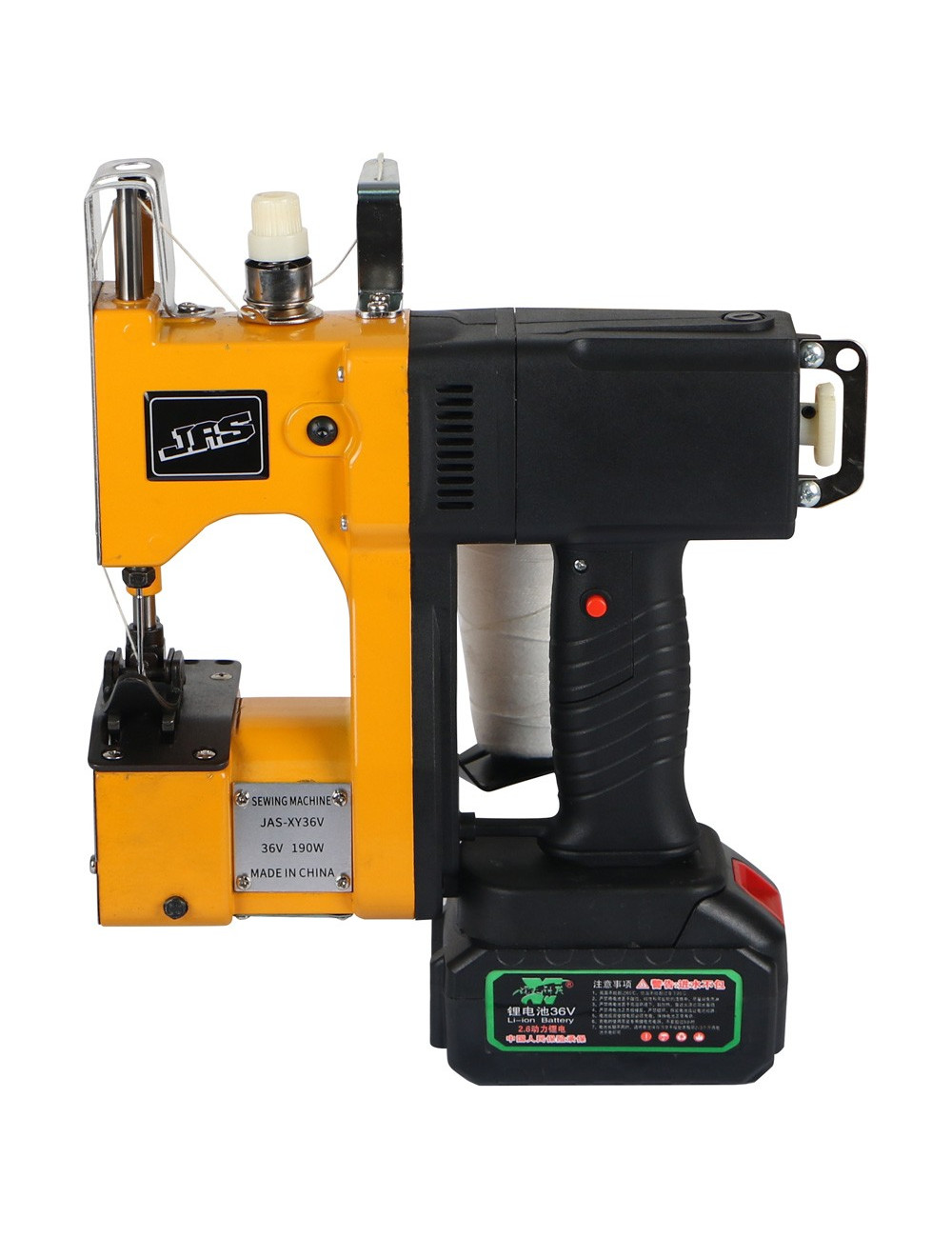 ماكينة خياطة خيش باتري 36 فولت