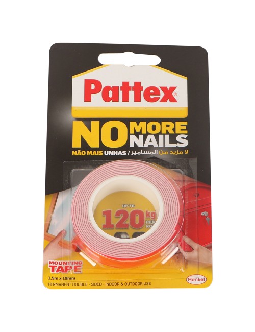 PATTEX MOUNTING TAPE 1.5M X19MM-120KG