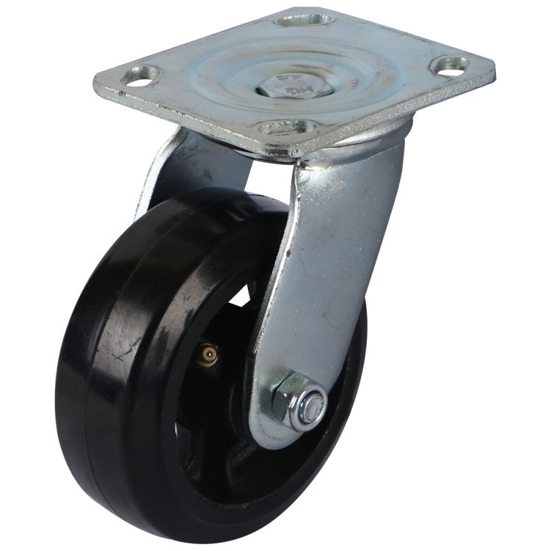 097125 CASTER WHEEL IRON BLACK SWIVEL 5" H.D
