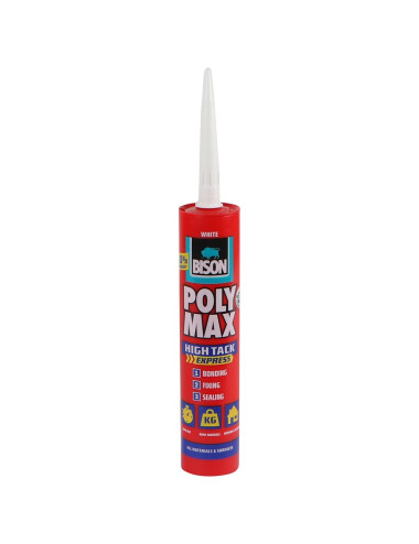 سيليكون ابيض كرستال BISON POLY MAX HIGH TACK 440G