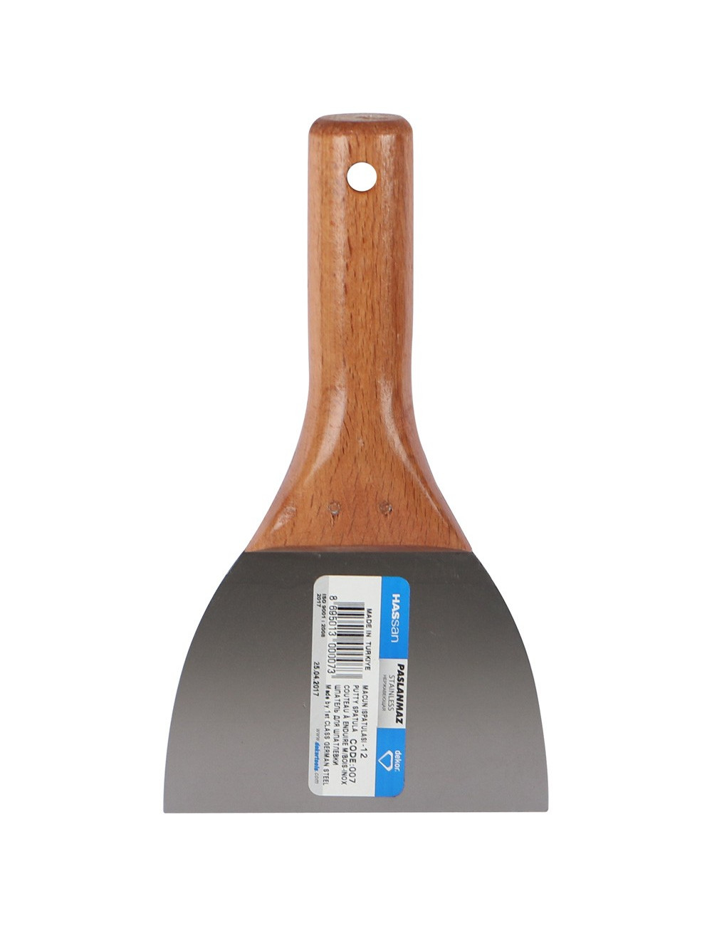007 STAINLESS STEEL SCRAPER WOODEN HANDLE 5"