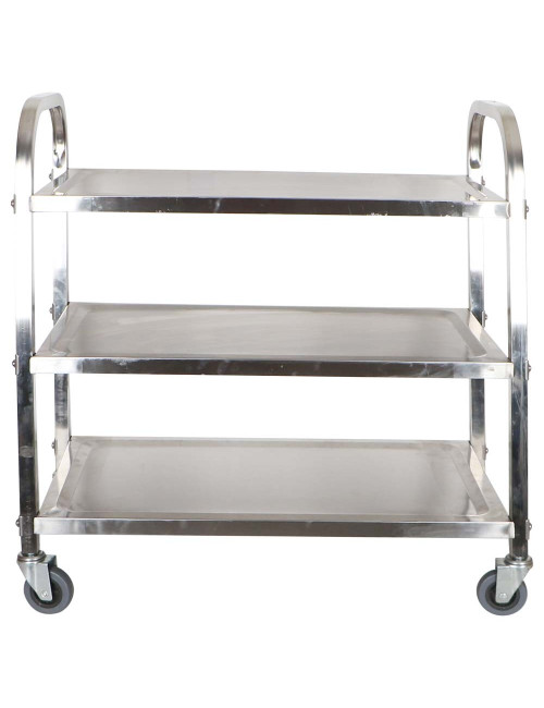 L-2A STAINLESS STEEL RESTURANT TROLLEY 3 SHELF BIG