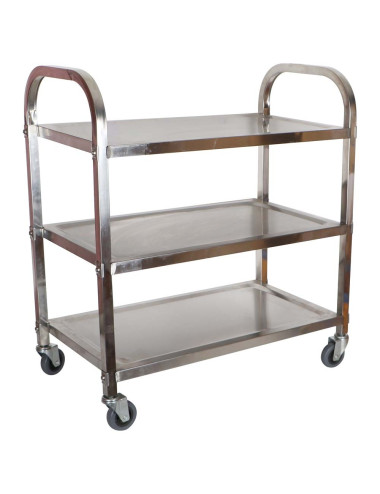 L-2A STAINLESS STEEL RESTURANT TROLLEY 3 SHELF BIG
