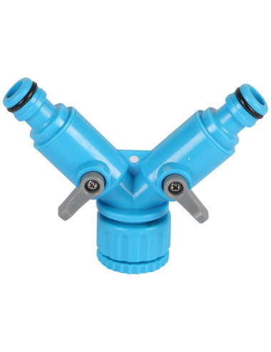 SXG-456 PLASTIC 2 WAY HOSE CONNECTOR DUAL SHUT OFF