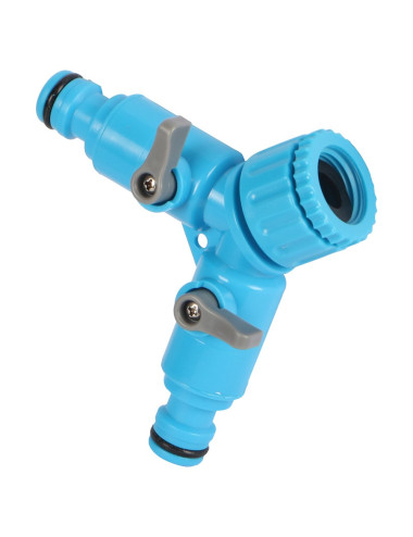 SXG-456 PLASTIC 2 WAY HOSE CONNECTOR DUAL SHUT OFF