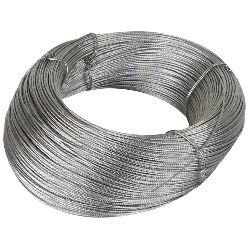 GALV. STEEL ROPE 7 X 7 , 1.2 MM X 300 MTR