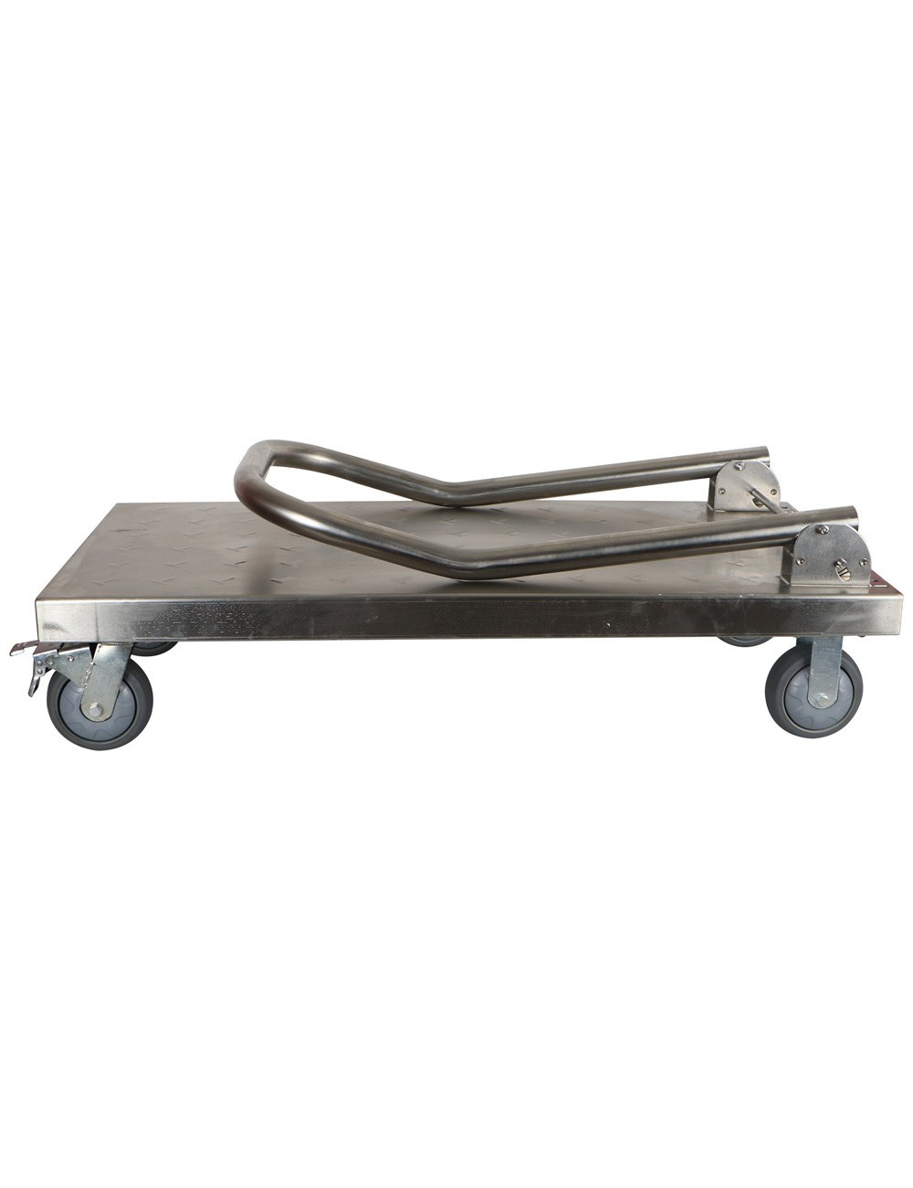 STAINLESS STEEL FOLDABLE PLATFORM TROLLEY 60 x 100 x 85 CM