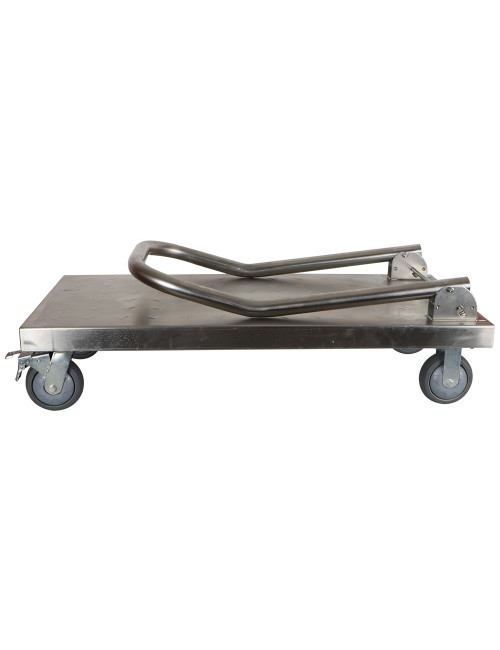 STAINLESS STEEL FOLDABLE PLATFORM TROLLEY 50 x 100 x 85 CM