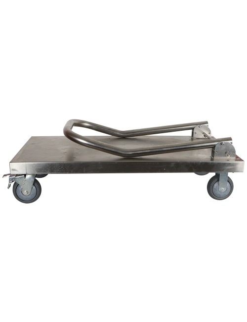 STAINLESS STEEL FOLDABLE PLATFORM TROLLEY 60 x 90 x 85 CM