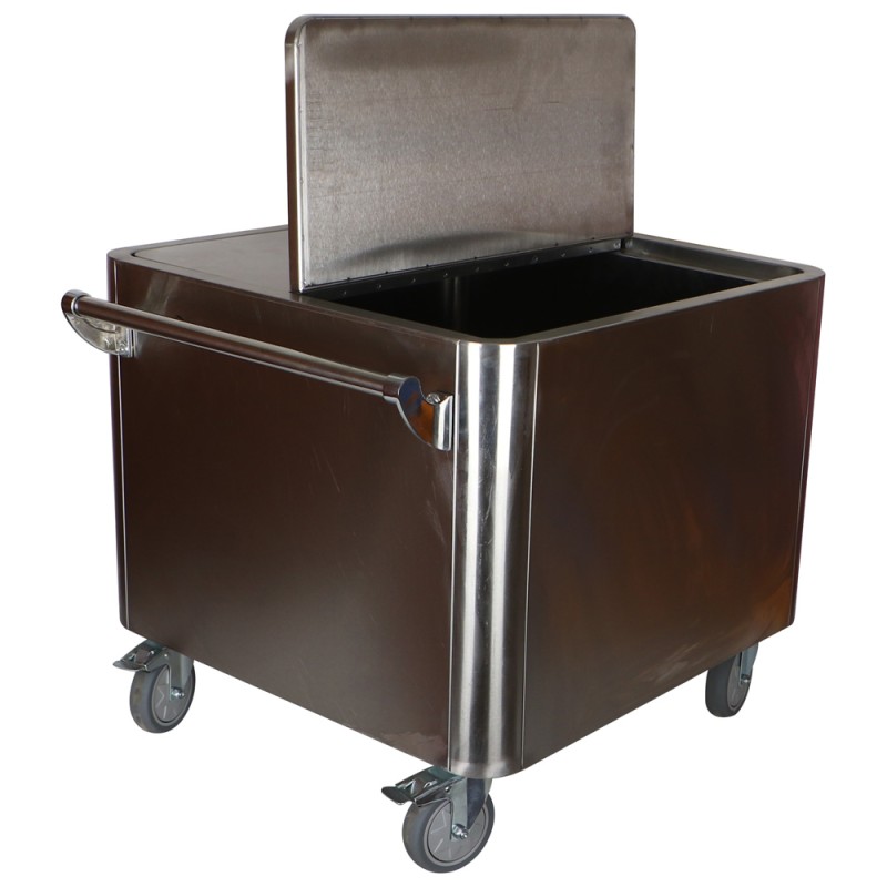 STAINLESS STEEL FLOUR TROLLEY 600 X 600 X 550MM