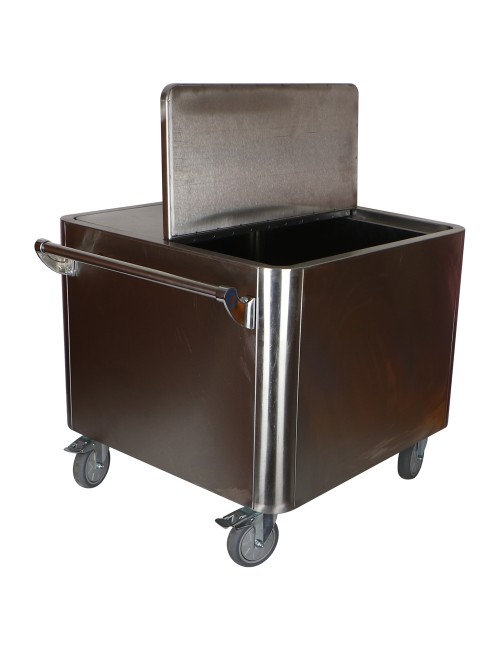 STAINLESS STEEL FLOUR TROLLEY 600 X 600 X 550MM