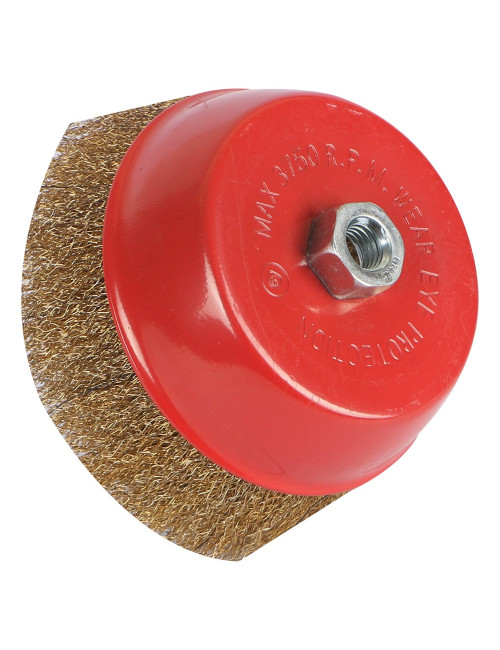 CUP BRUSH CRIMPED TYPE 6" X 14 MM