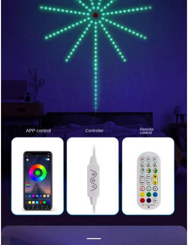 FIREWORK LIGHT 60LGHTS USB 5V RGB CONTROLLER