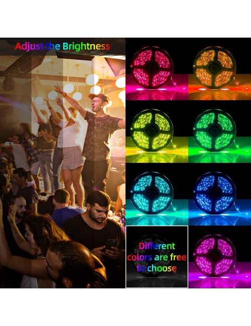 شريط ليد 20 متر مع ريموت +بلوتوث مع محول USB-LED-RGB