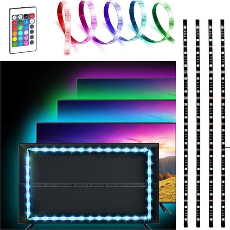 شريط ليد سمارت 10 متر مع ريموت +بلوتوث مع محول USB-LED-RGB