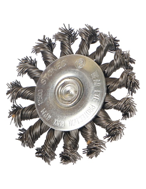 STONEC BRUSH WHEEL TWIST TYPE FOR DRILL 3"
