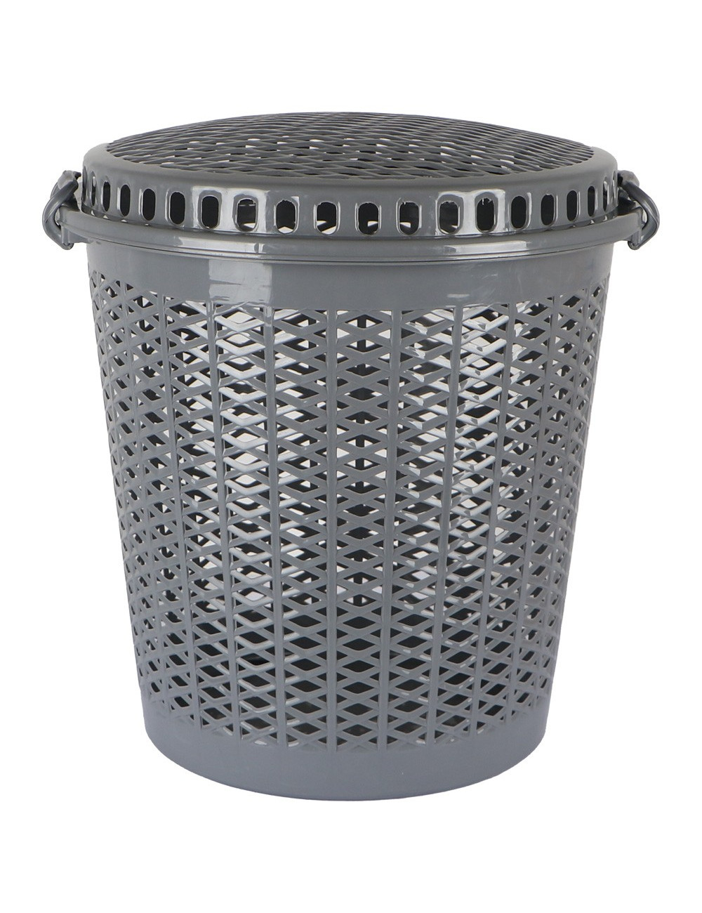 1861 PLASTIC CLOTHES BASKET W/ COVER (S21)