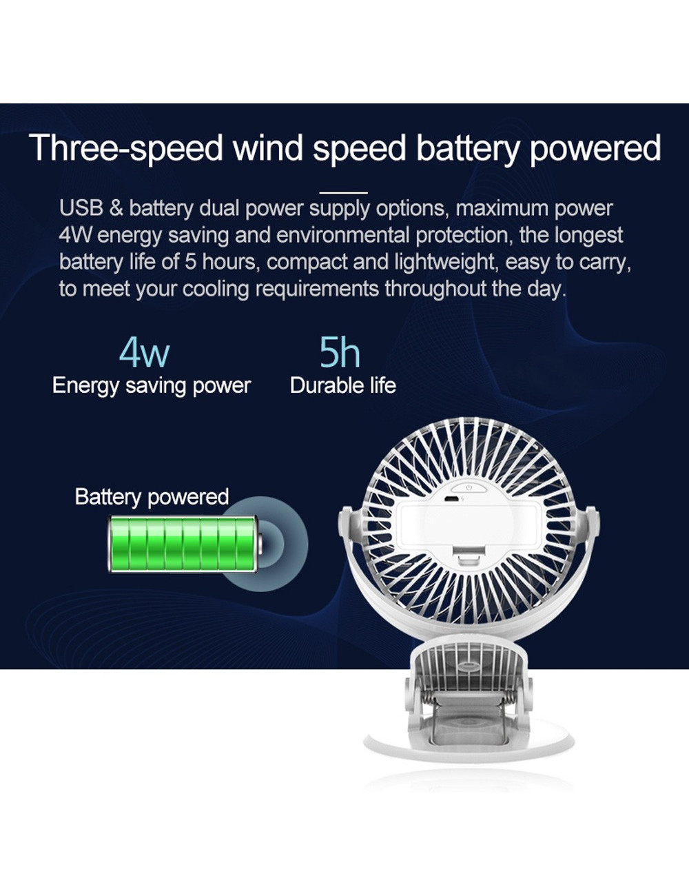 D601 USB DESKTOP FAN WITH CLIP