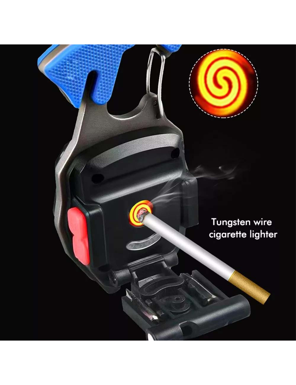 كشاف ميدالية مغناطيس مع درنفيس +كتر +ولاعة W5147