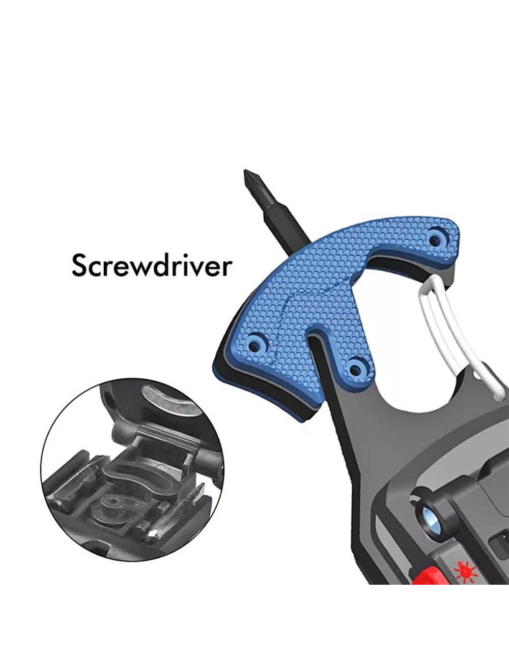 كشاف ميدالية مغناطيس مع درنفيس +كتر +ولاعة W5147