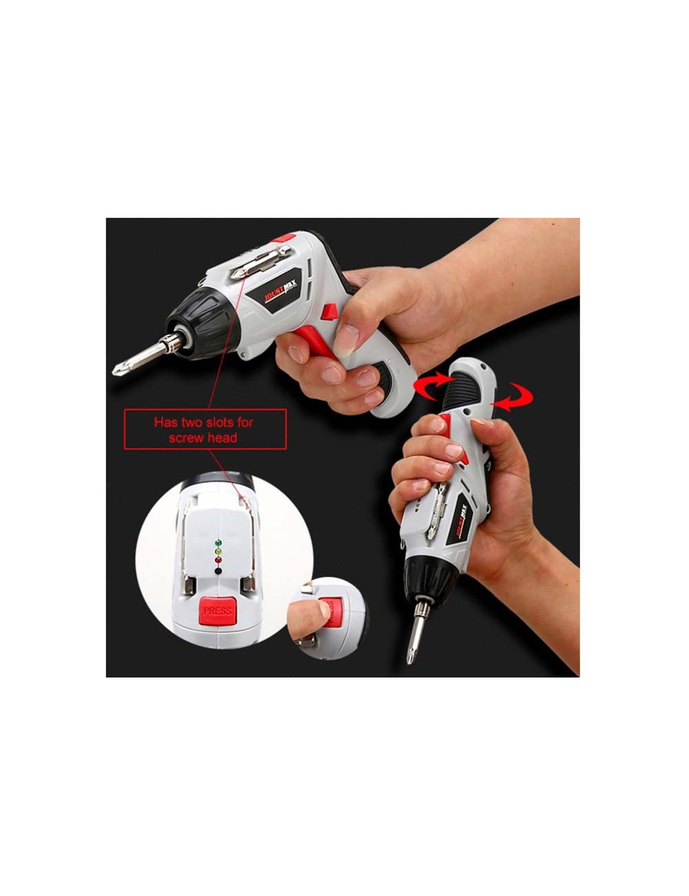 JST24802KIT CORDLESS SCREWDRIVER 4.8V KIT