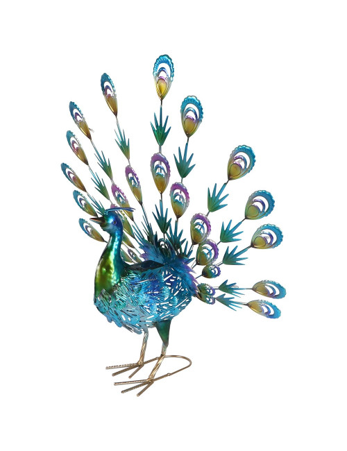 DECORATIVE PEACOCK SHAPE SOLAR GARDEN LAMP 1KG