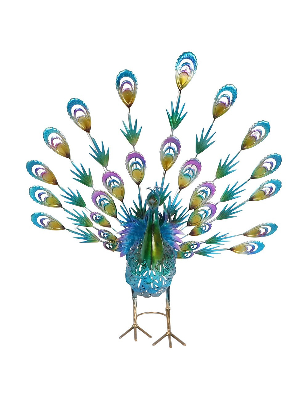 DECORATIVE PEACOCK SHAPE SOLAR GARDEN LAMP 1KG
