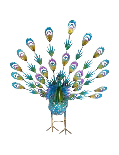 DECORATIVE PEACOCK SHAPE SOLAR GARDEN LAMP 1KG