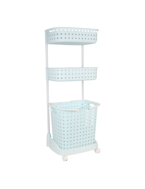 THREE LAYER LAUNDRY STORAGE BASKET MULTICOLOR 45*32*110