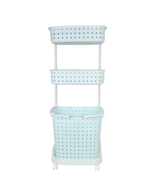 THREE LAYER LAUNDRY STORAGE BASKET MULTICOLOR 45*32*110