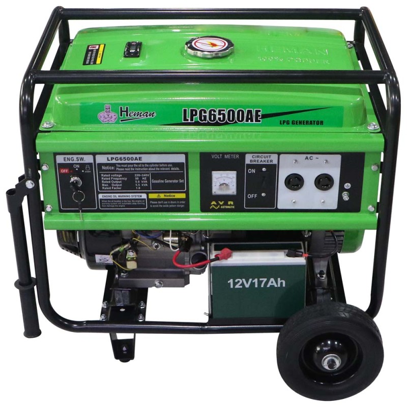 LPG 6500 5 KW HEMAN ماكينة مولد كهرباء بنزين و غاز