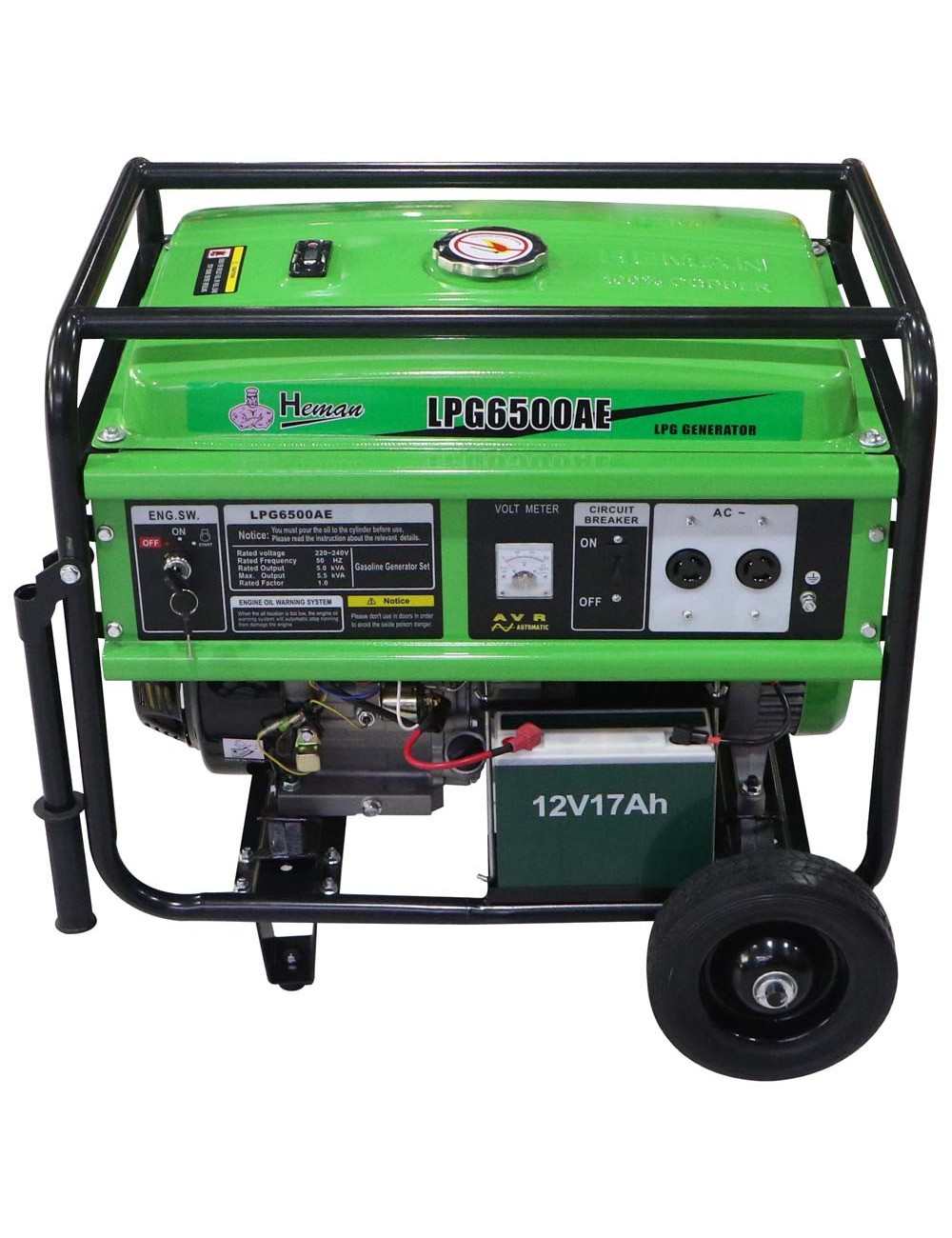 LPG 6500 HEMAN DUAL FUEL GENERATOR (LPG+GASOLINE) 5 KW
