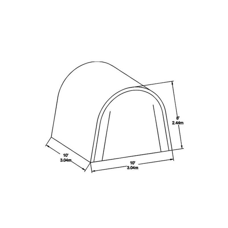 105-0145 CAMOUFLAGE ARCH TOP SHELTER 3 x 3 x 2.4 MTR