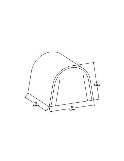 105-0145 CAMOUFLAGE ARCH TOP SHELTER 3 x 3 x 2.4 MTR