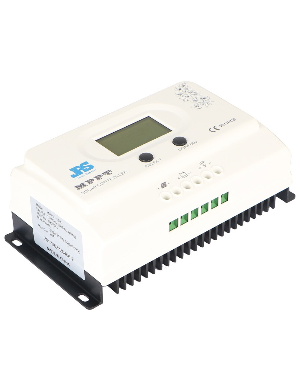 MPPT SOLAR CONTROLLER 12/24V 20 AMP